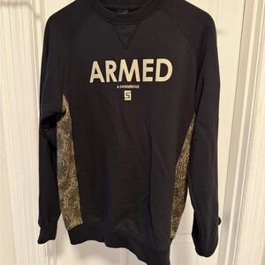 Crooks & Castles Black and Gold Crewneck Sweater